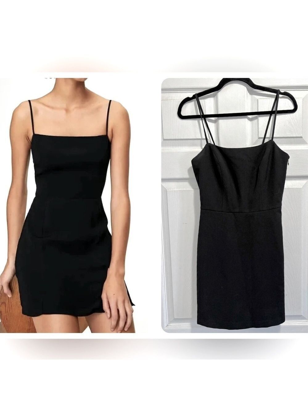 Wilfred Aritzia Isabelle Dress Little Black Mini Dress Sleeveless Size 2
